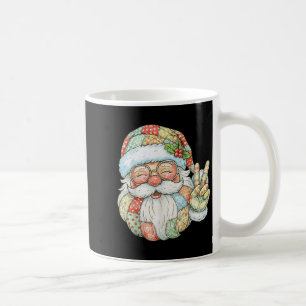 Patchwork Santa Claus Retro Christmas Funny Mens W Coffee Mug
