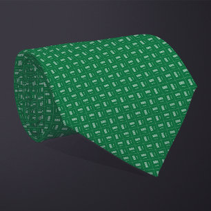 Patchwork Saudi Arabia Flag Pattern Tie