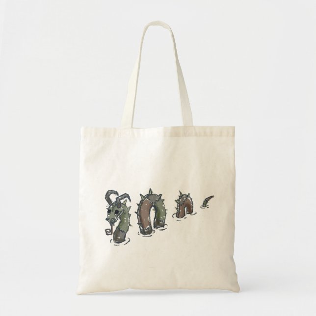 Patchwork sea serpent,canvas tote bag (Front)