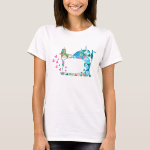 Patchwork Sewing Machine T-Shirt