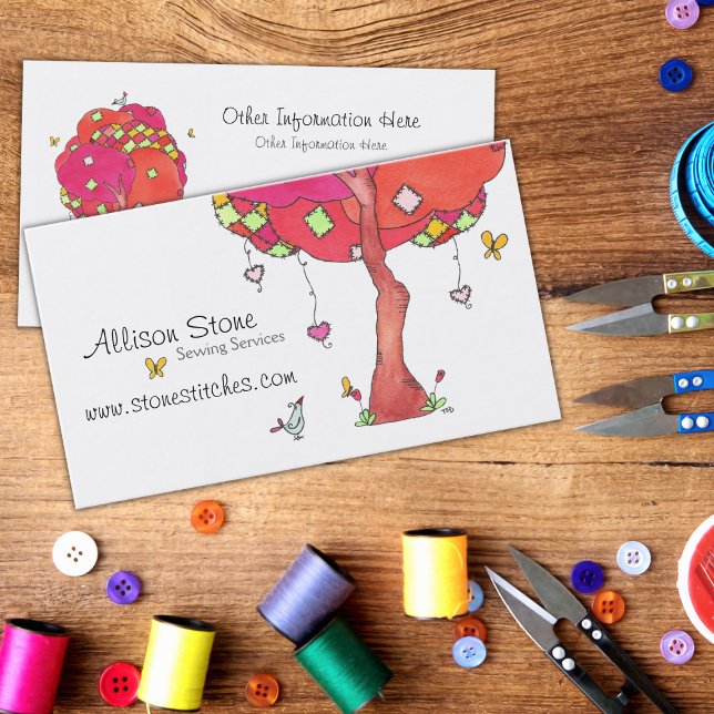 Patchwork Sewing Services Professional Quilting Business Card (Creator Uploaded)
