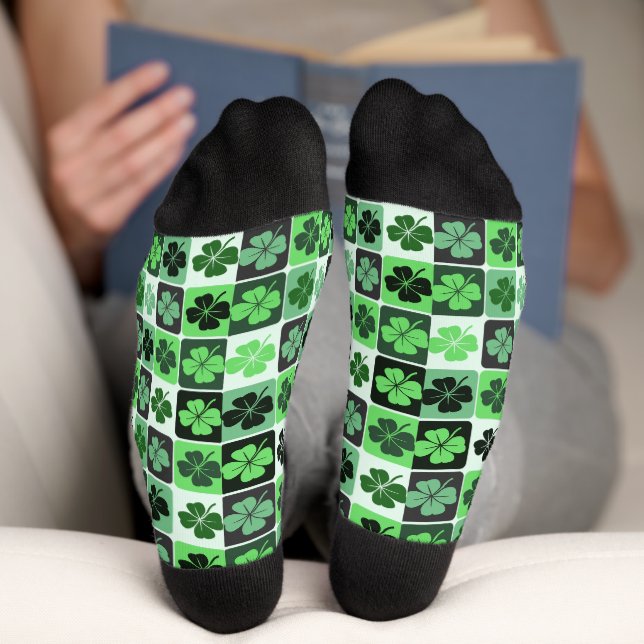 Patchwork Shamrocks Socks (Bottom)