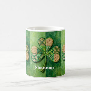 Patchwork Shamrocks St. Patrick's Day Coffee Mug