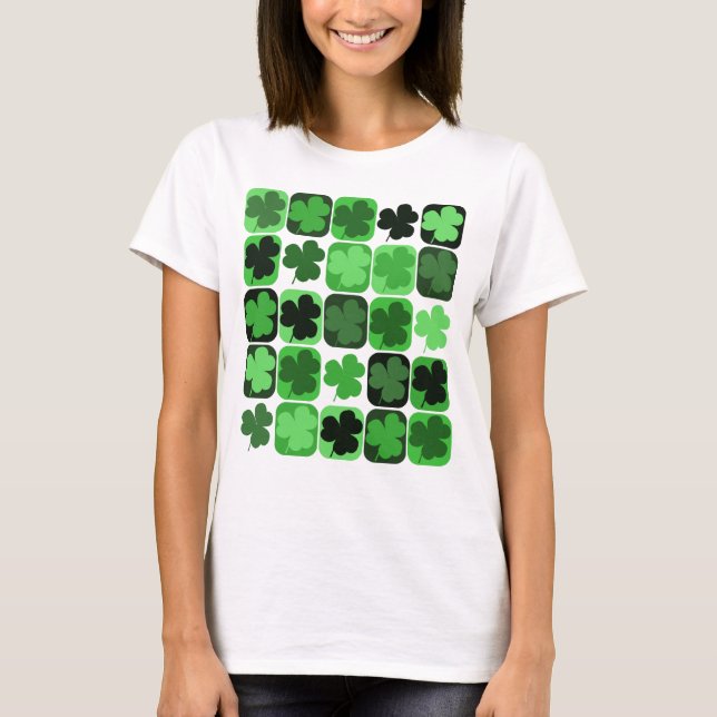 Patchwork Shamrocks T-Shirt (Front)