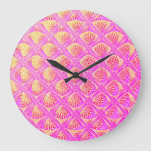 patchwork shells large clock