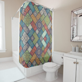 patchwork shower curtain