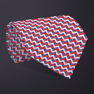 Patchwork Slovakia Flag Pattern  Tie