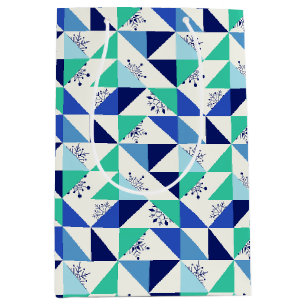 Patchwork Snowflakes - Light Background - Gift Bag