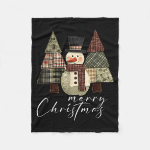 Patchwork Snowman,patchwork Christmas Tree Funny G Fleece Blanket