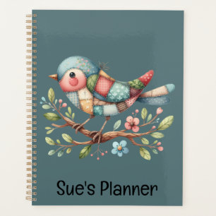 Patchwork Songbird on Blooming Branch Planner