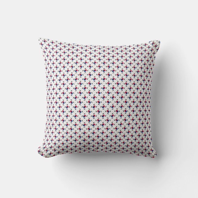 Patchwork South Korea Flag Pattern  Cushion (Front)