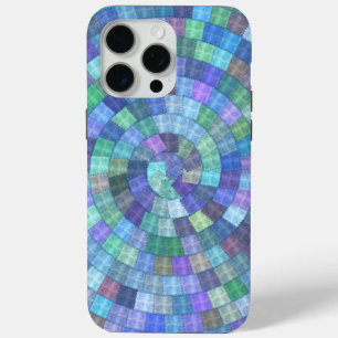 Patchwork Spiral Quilt iphone Tough 15 Pro Max Case