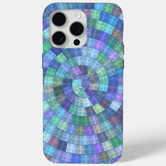 Patchwork Spiral Quilt iphone Tough Case-Mate iPhone Case (Back)