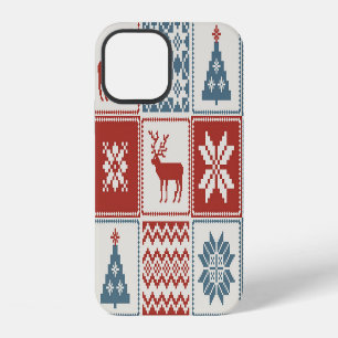 Patchwork Style: Christmas Ornamental Pattern iPhone 12 Case