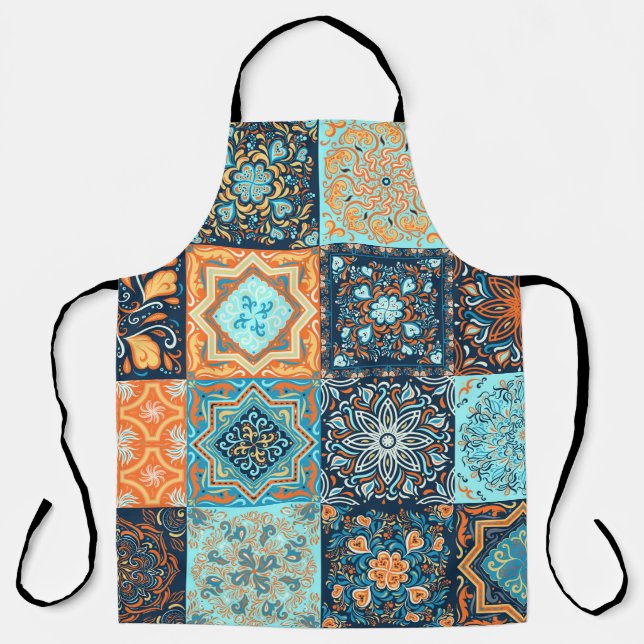 Patchwork Style. Seamless Pattern of 16 decorative Apron (Front)