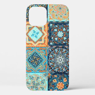 Patchwork Style. Seamless Pattern of 16 decorative iPhone 12 Case