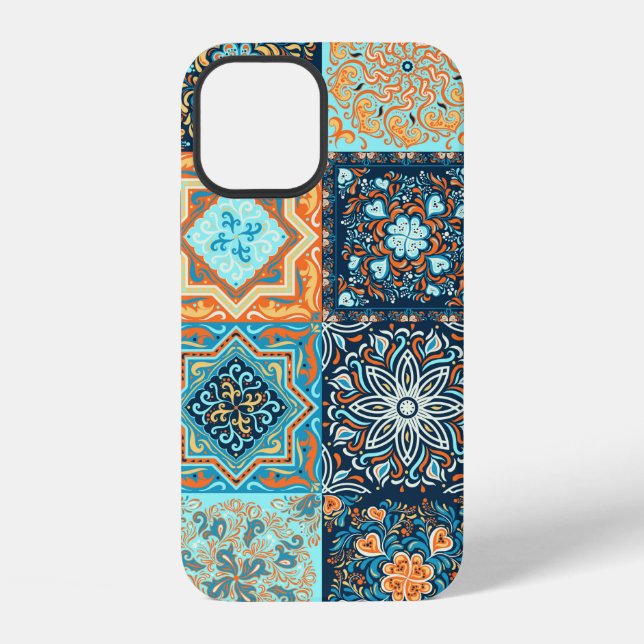 Patchwork Style. Seamless Pattern of 16 decorative iPhone Case (Back)