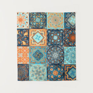 Patchwork Style. Seamless Pattern of 16 decorative Tapestry