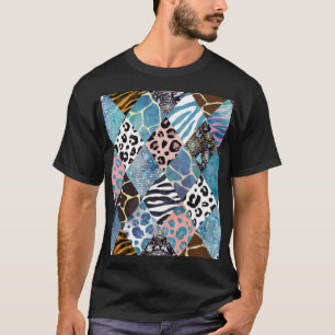 Patchwork style, watercolor collage pattern. T-Shirt