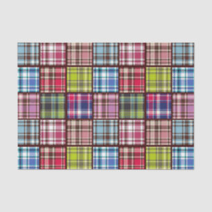 Patchwork Tartan Plaid   Scottish Fabric Style Tissue Paper