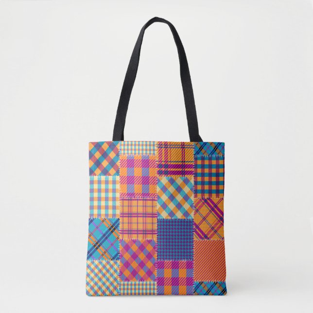 Patchwork textile: seamless vintage pattern. tote bag (Front)
