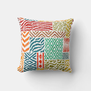 Patchwork Textures: Hand-Drawn Animal Print Cushion