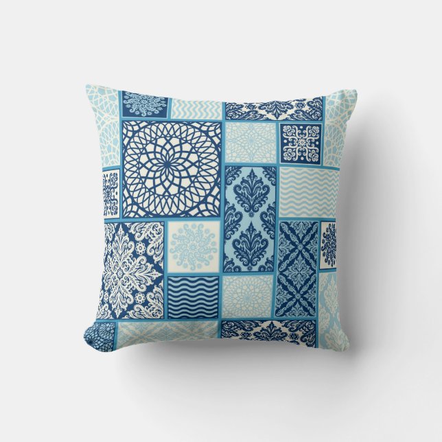 Patchwork tiles, seamless background. cushion (Front)