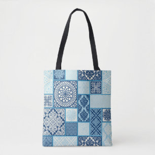 Patchwork tiles, seamless background. tote bag