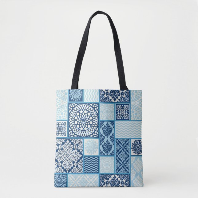 Patchwork tiles, seamless background. tote bag (Front)