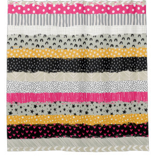 Patchwork Tiles: Versatile Seamless Design. Shower Curtain