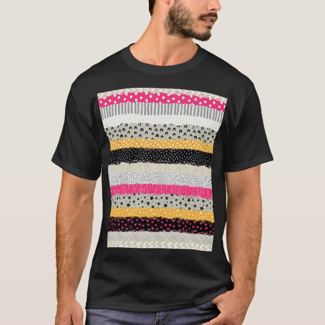 Patchwork Tiles: Versatile Seamless Design. T-Shirt (Front)