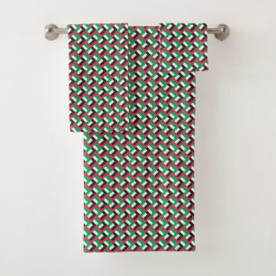 Patchwork United Arab Emirates Flag Pattern Bath Towel Set