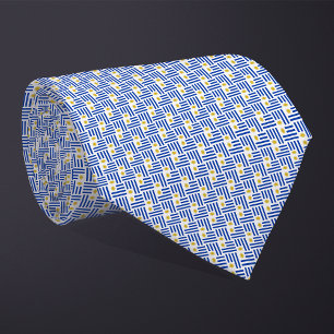 Patchwork Uruguay Flag Pattern Tie