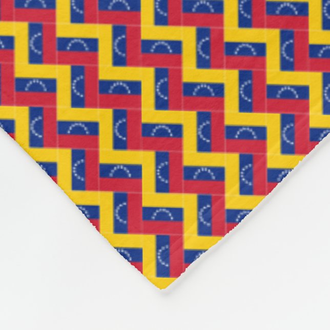 Patchwork Venezuela Flag Pattern  Fleece Blanket (Corner)