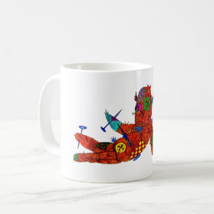 Patchwork Voodoo Doll Tattoo Flash Mug