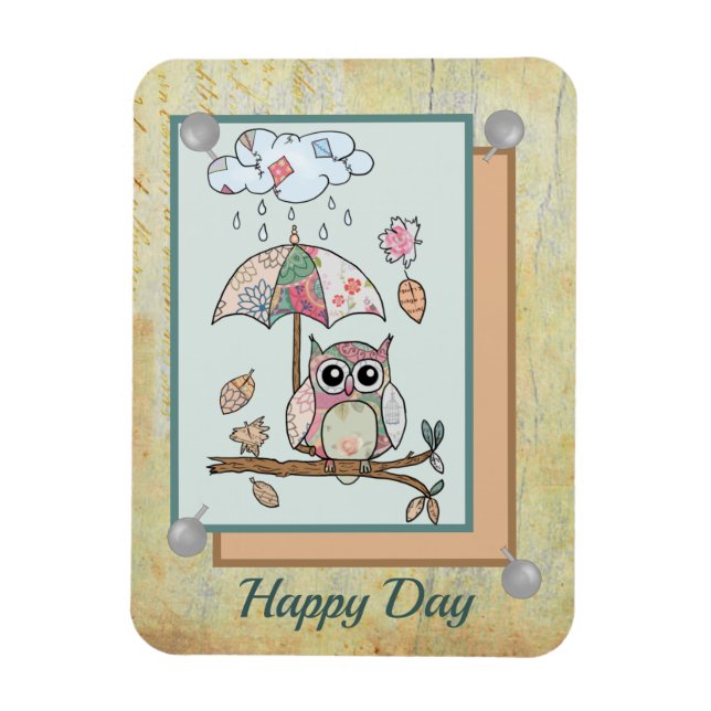 Patchworkeule Magnet (Vertical)