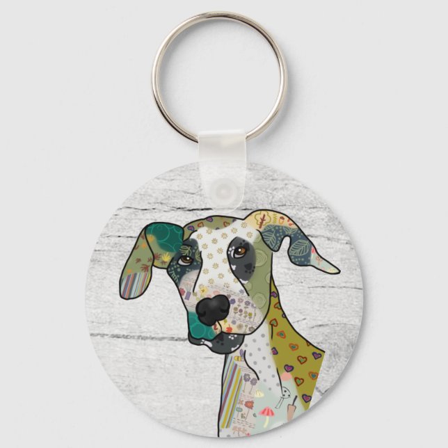 Patchworkhund Key Ring (Front)