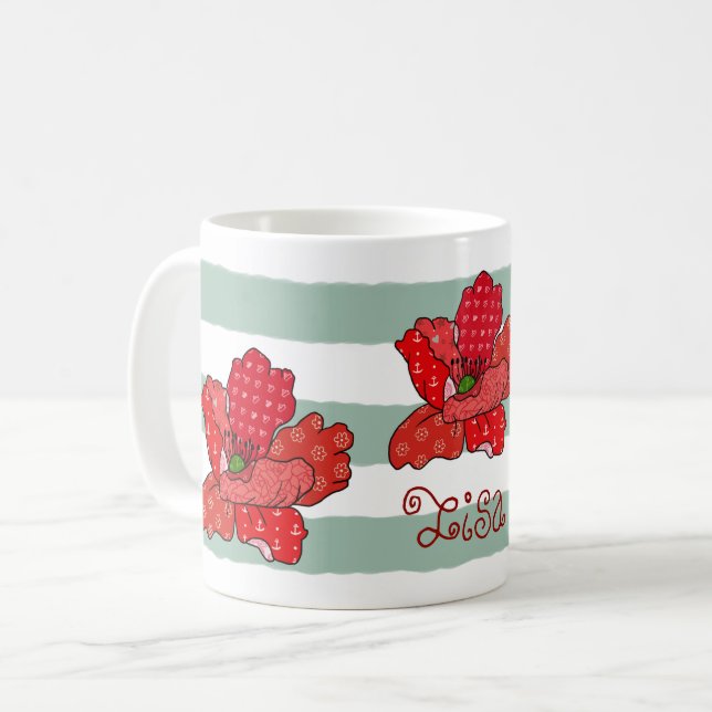 Patchworkmohn coffee cup, personalized mug (Front Left)
