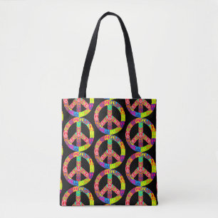 Patchy Peace Tote Bag