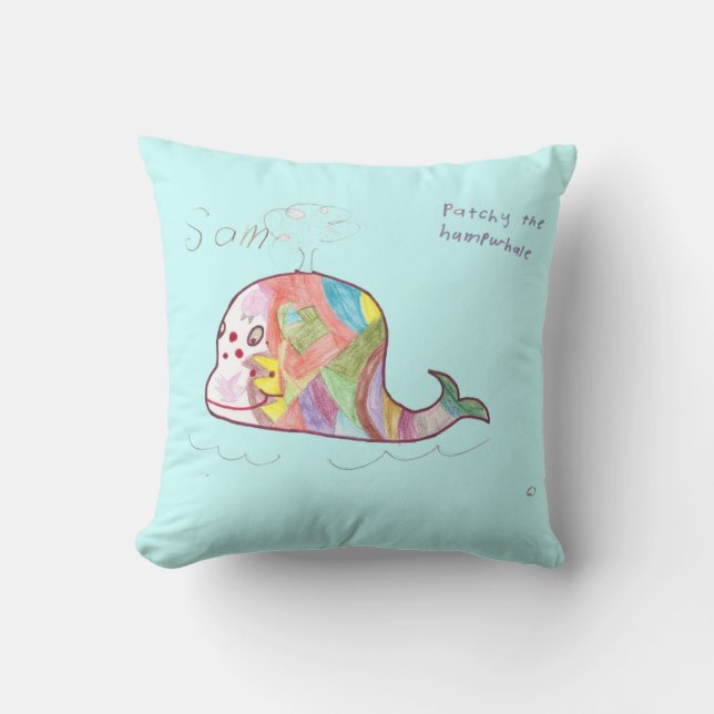 "Patchy the Humpwhate" Cushion (Front)