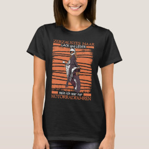 Patent and Leather Motorcycle Leather Biker Women T-Shirt