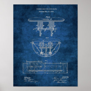 Patent Drawing for Rowing Shell Seat Poster