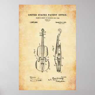 Patent - Violin - Poster