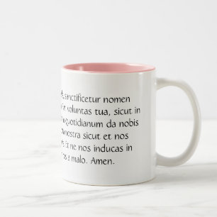 Pater Noster or the Our Father prayer in Latin Two-Tone Coffee Mug