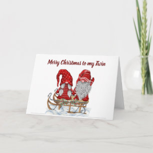 PATERNAL TWINS' CHRISTMAS WISH TO TWIN CARD