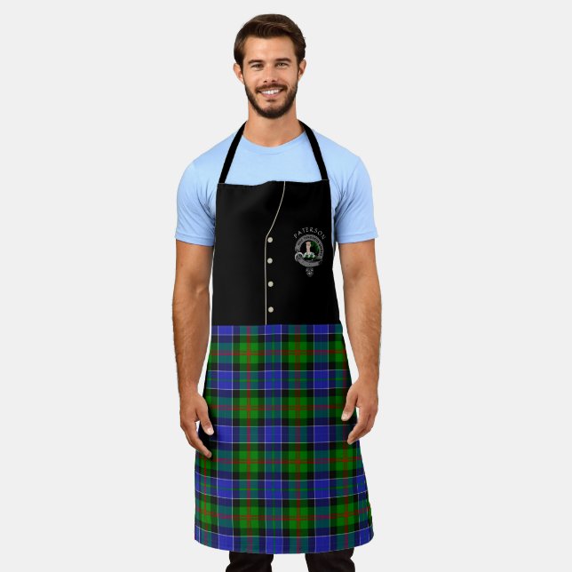 Paterson Clan Badge & Tartan Kilt Apron (Worn)