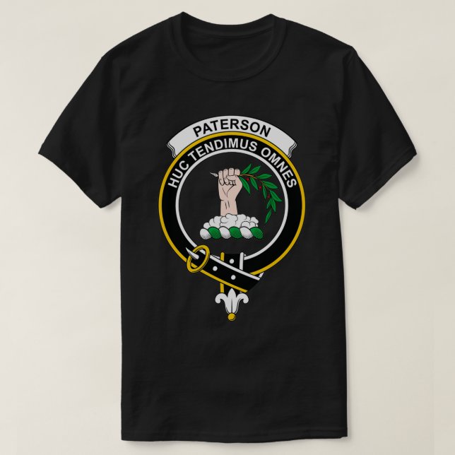 Paterson Crest Tartan Clan Scottish Clan T-Shirt (Design Front)