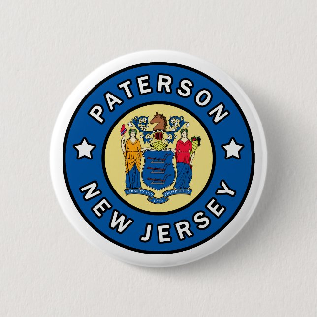 Paterson New Jersey 6 Cm Round Badge (Front)