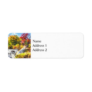 Paterson NJ - Rainbow Over Paterson Great Falls Return Address Label