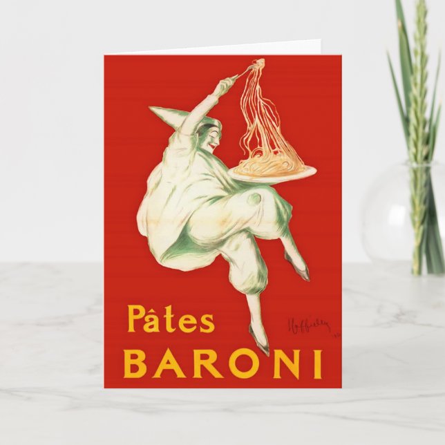 Pates Baroni Cappiello Vintage Advertisement Card (Front)
